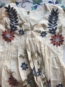 Boho Embroidered White Dress