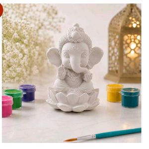 DIY Ganesha Idol with Paints