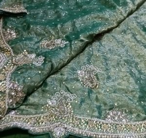 Bridal Green Haritage Heavy Silk Saree