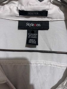 Women's Light Beige Button-Up Shirt