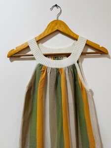 Striped Halter Neck Summer Dress