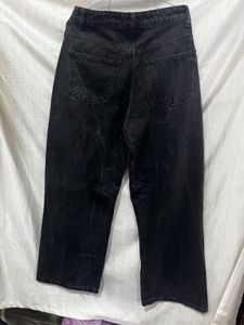 Black Striped Denim Jeans