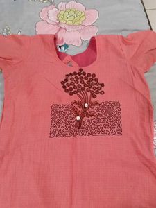 Coral Tree Print Top
