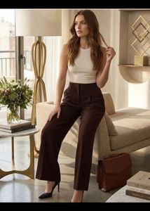 High Waisted Pleated Trousers