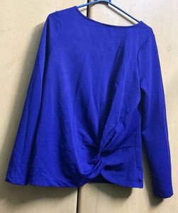Blue Twist Front Top