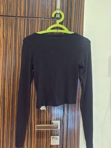 Chic Black Long Sleeve Top