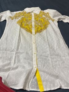 White & Yellow  Top