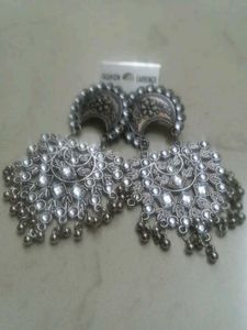 Oxidized Silver Treding Earings....