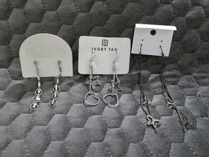 Set of 3 Pairs Dangle Earrings