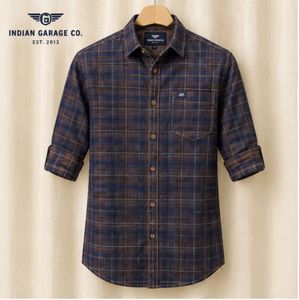 The Indian Garage Men's full sleeve Checked Shirt