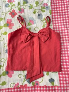 Cute Red Bow Tank Top
