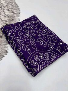Designer Embroidered Silk Saree