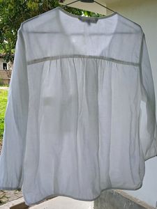 White Button-Down Blouse