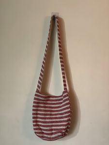 Boho Striped Hemp Sling Bag