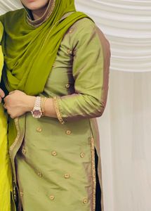 Olive Green Salwar Kameez Suit