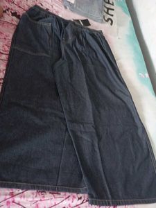 Women's Dark Wash Denim Maxi Skirt