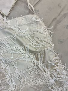 Stunning White Fringe &amp; Sequin Dress