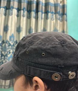 Distressed Y2k alt army cap
