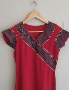 Red Kurti | Bust 32 | Length 39