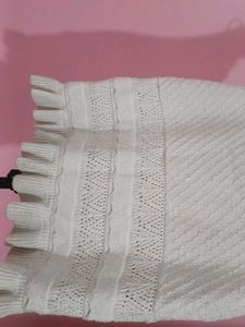Cream Crochet Ruffle Tank Top