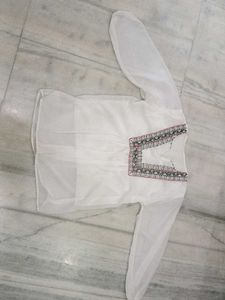 White Embroidered Kurta