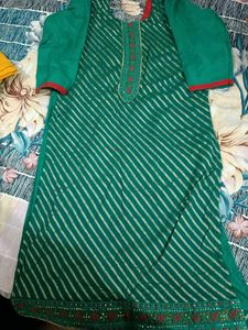 Elegant Sea  Green Kurta with Striking Design