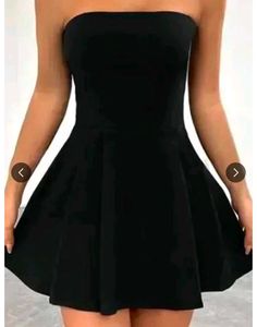 Chic Black Strapless Fit & Flare Dress 🖤