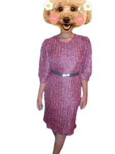 Sparkly Pink Midi Dress