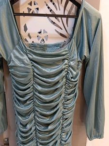 Stylish Blue Bodycon Mini Dress