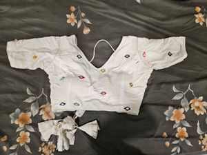 White Embroidered Blouse