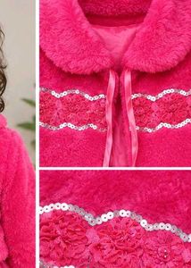 Adorable Pink Faux Fur Jacket for Girls