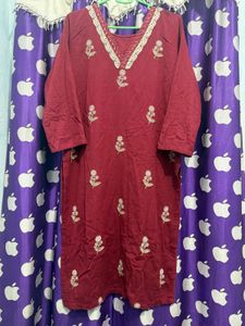 Maroon Kurta Set with Dupatta
