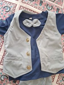 Boys' Ethnic Suit with Vest and Bowtie