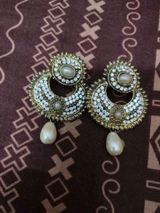 Elegant Pearl &amp; Crystal Earrings✨😍♥️