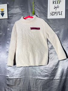 Cozy Cream Fleece Mock Neck Sweater