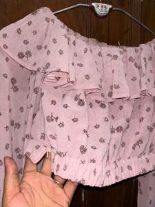 🌸 Insence Off-Shoulder Top + Skirt Set | Size 28