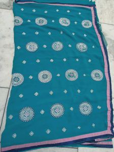 Heavy sequence work saree