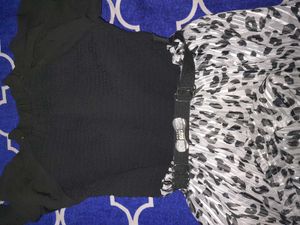 Chic Leopard Print Tiered Dress
