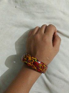 Colorful Glass Bangle Bracelet single pees