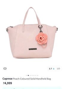 🚨SALE🚨Caprese Peach-Coloured Solid Handheld Bag