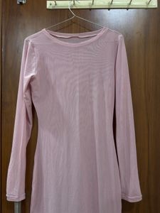 Sheer Pink Mini Dress
