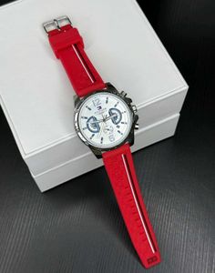 Tommy Hilfiger Red Silicone Watch