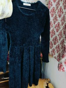CHNEE Fluffy Knit Dress for winter