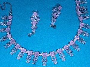 Stunning Pink Stone Jewellery Set