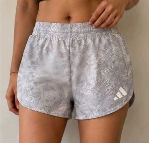 Adidas Grey Patterned Running Shorts