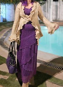 Shimmery Purple Maxi Dress