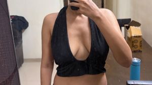 Black Halter Neck Crop Top