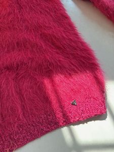 Fuzzy Pink Crew Neck Sweater