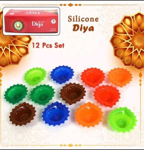Silicone Diya - 12 Pcs Set