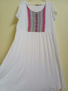 Embroidered White Kurta